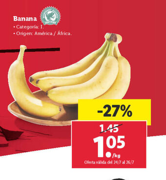 Lidl Banana oferta