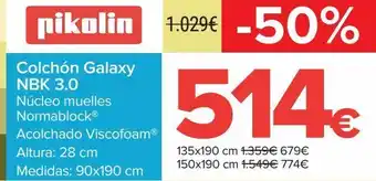 Carrefour Colchón galaxy nbk 3.0 pikolin oferta