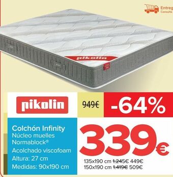 Carrefour Colchón infinity pikolin oferta