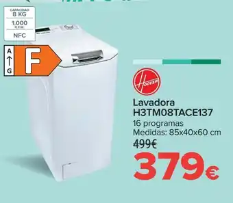 Carrefour Lavadora h3tm08tace137 hoover oferta