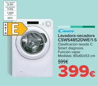 Carrefour Lavadora secadora csws4852dwe/1-s candy oferta