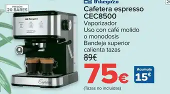 Carrefour Cafetera espresso cec8500 orbegozo oferta