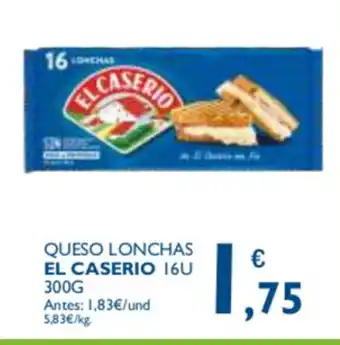 Supermercados La Despensa El Caserio Queso Lonchas 16 u 300g oferta