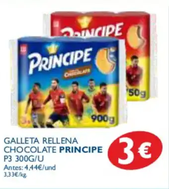 Supermercados La Despensa Principe Galleta Rellena Chocolate P3 300g/u oferta
