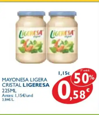 Supermercados La Despensa Ligeresa Mayonesa Ligera Cristal 225 ml oferta
