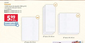Lidl Crelando Lienzos oferta