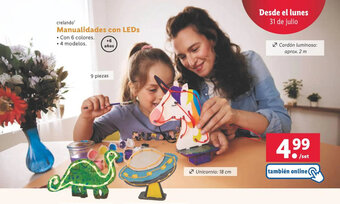 Lidl Crelando Manualidades con LEDs oferta