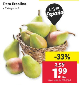 Lidl Pera Ercolina oferta