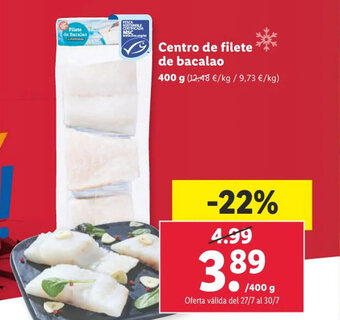 Lidl Centro de filete de bacalao oferta