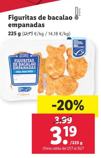 Lidl Figuritas de bacalao empanadas oferta