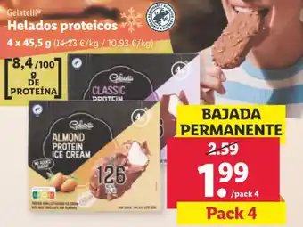 Lidl Gelatellie Helados proteicos oferta