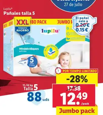 Lidl Lupilu Pañales talla 5 oferta