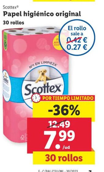 Lidl Scottex Papel higiénico original oferta