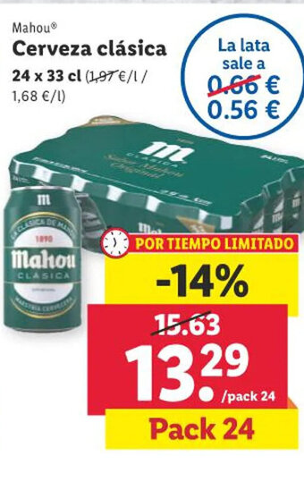 Lidl Mahou® Cerveza clásica oferta