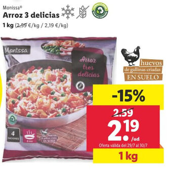 Lidl Monissa Arroz 3 delicias oferta