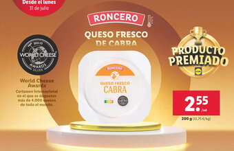 Lidl QUESO FRESCO DE CABRA oferta