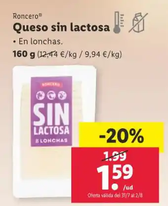 Lidl Roncero® Queso sin lactosa oferta