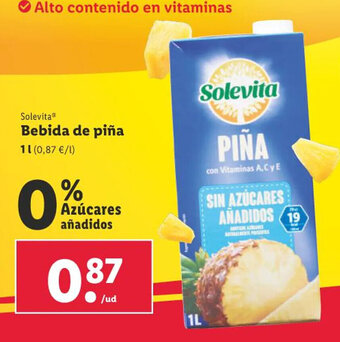Lidl Solevita® Bebida de piña oferta