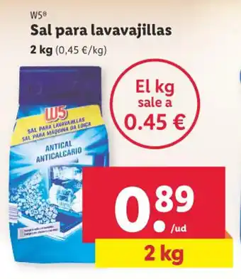 Lidl W5Ⓡ Sal para lavavajillas oferta