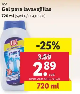 Lidl Gel para lavavajillas oferta
