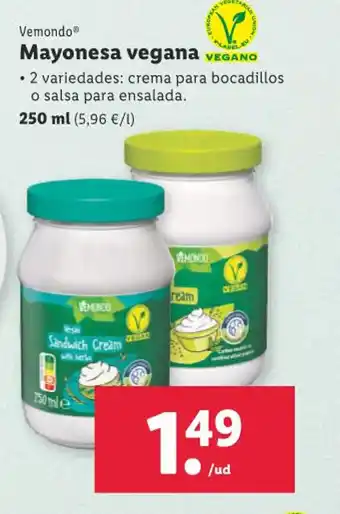 Lidl Vemondo Mayonesa vegana oferta