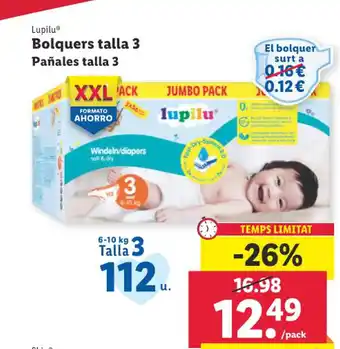 Lidl Bolquers talla 3 Pañales talla 3 oferta
