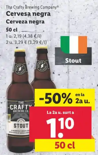 Lidl The Crafty Brewing Company Cervesa negra oferta