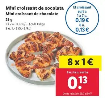 Lidl Mini croissant de xocolata oferta