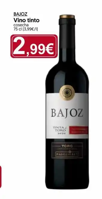 Hiper Usera BAJOZ Vino tinto cosecha 75 cl [3,99€/1) oferta