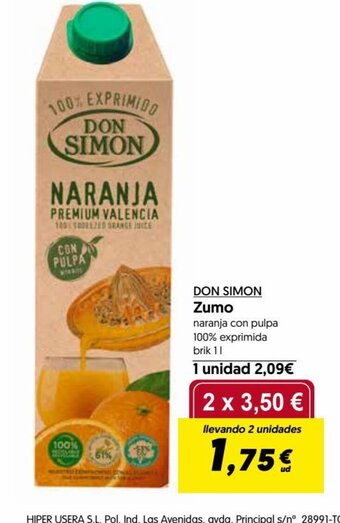 Hiper Usera DON SIMON Zumo oferta