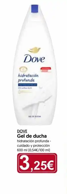 Hiper Usera Dove Gel de ducha hidratación profunda - cuidado y protección 600 ml (0,54€/100 ml) oferta