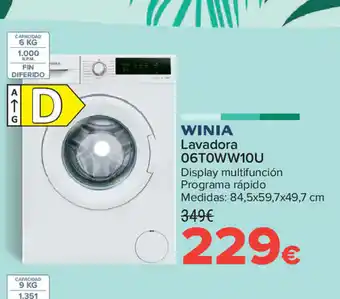 Carrefour WINIA Lavadora 06TOWW10U oferta