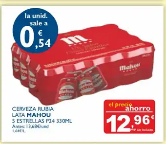 Supermercados La Despensa Mahou Cerveza Rubia Lata 5 Estrellas P24 330ml oferta