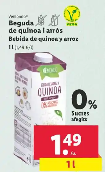 Lidl Beguda de quinoa i arròs Bebida de quinoa y arroz oferta