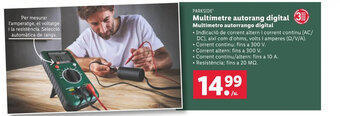 Lidl Multímetro autorrango digital oferta