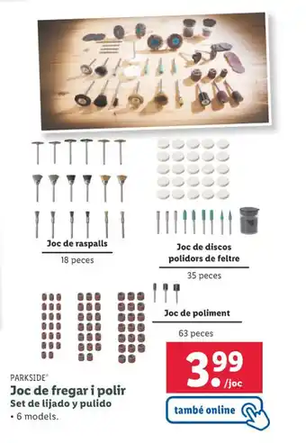 Lidl Joc de fregar i polir Set de lijado y pulido oferta