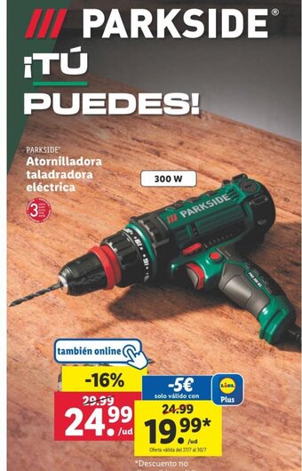 Lidl PARKSIDE Atornilladora taladradora eléctrica oferta
