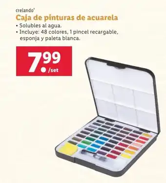 Lidl crelando Caja de pinturas de acuarela oferta