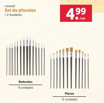 Lidl crelando Set de pinceles oferta