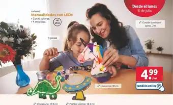 Lidl crelando Manualidades con LEDs oferta