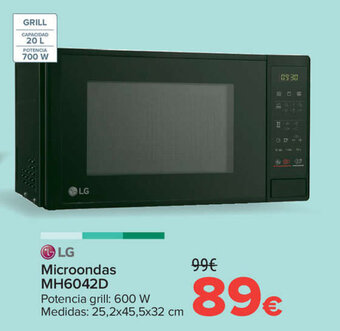 Carrefour LG Microondas MH6042D oferta
