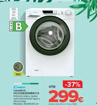 Carrefour CANDY Lavadora HCU1282DWB4/1-S oferta