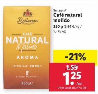 Lidl Café molido bellarom oferta