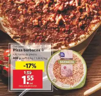 Lidl Chef Select Pizza barbacoa Al horno de piedra 400g oferta