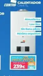 Electrocash Cointra camitil calentador atmosférico low nox sin llama piloto máxima seguridad precio fresh pvp ahora 269 239€ 30c oferta