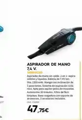 ferrOkey Aspirador de mano mango oferta