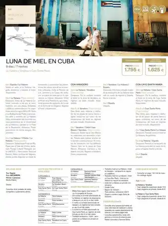 64 america cuba la habana ver vader santa maria luna de miel en cuba 9 días / 7 noches la habana y varadero o cayo s