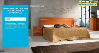 HiperMueble Canarias Dormitorio matrimonio sin armario mod. eco perfiles 300€ dormitorio mod. eco. compuesto de dos mesitas, cabezal corrido, s oferta