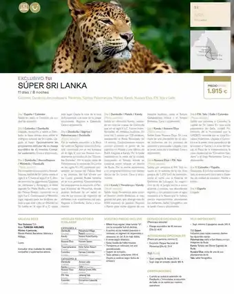 Viajes Eroski ✔ exclusivo tui súper sri lanka 11 días / 8 noches colombo, dambulla, anuradhapura, mihintale, sigiriya, polonnaruwa, mat oferta