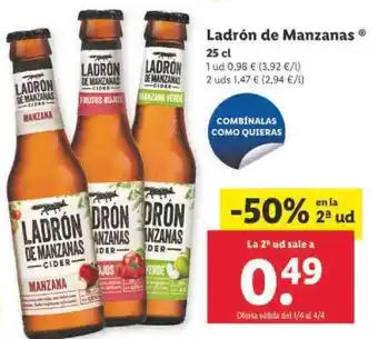 Lidl Ladrón de Manzanas 25 cl oferta